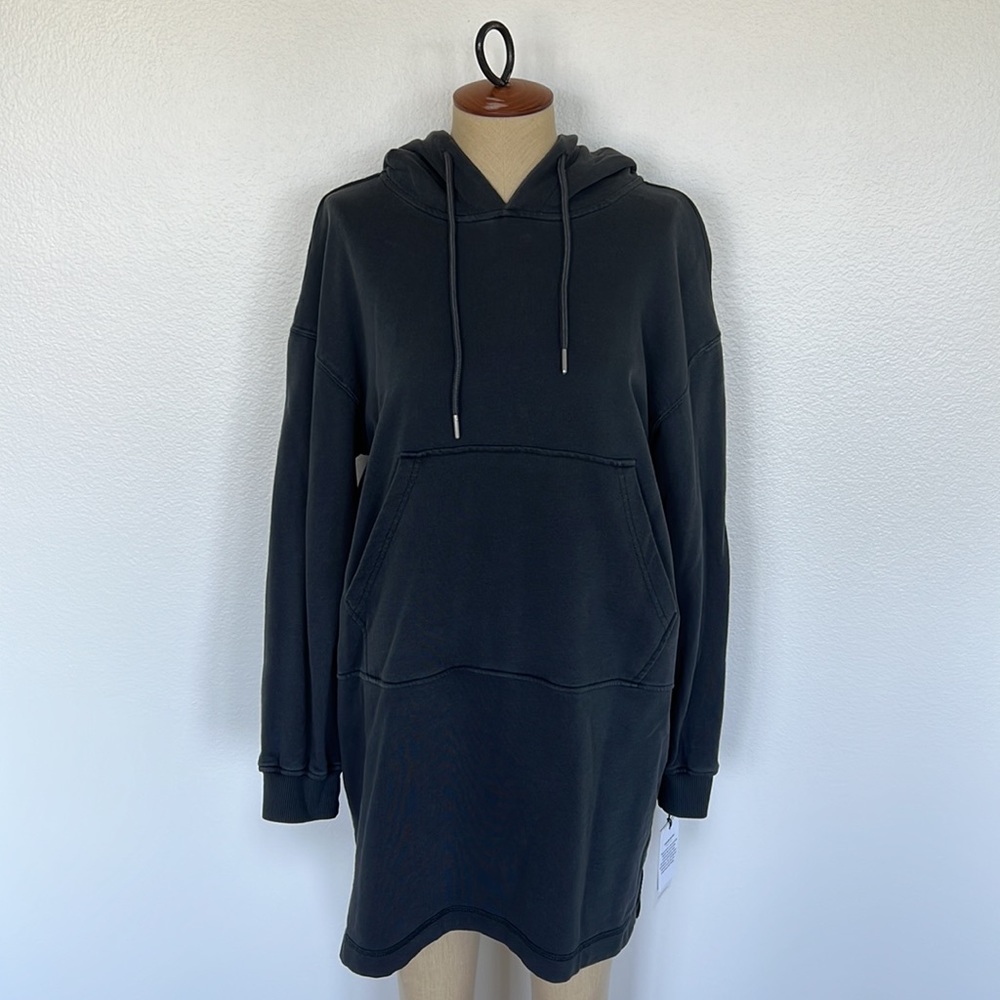 7 for all mankind Long Sleeve Sweatshirt Hoodie Dress - Picture 1 of 7